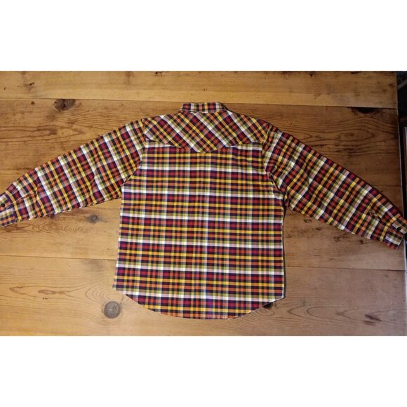 Five Star by Roper Womens L Button Front Long Sleeve Shirt Bright Check Western - Picture 4 of 4